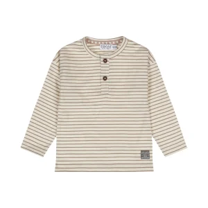 Maglia fantasia righe con bottoni per neonato Dirkje O56578