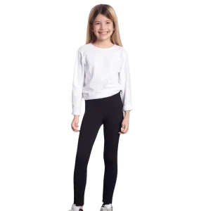 Leggings bambina in cotone Rosso Porpora RK119