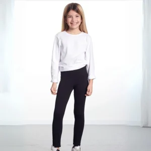 Leggings bambina in felpa Rosso Porpora RK119F