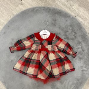 Abito quadri tartan e velluto deolinda natale