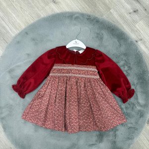 Abito floreale in velluto Deolinda