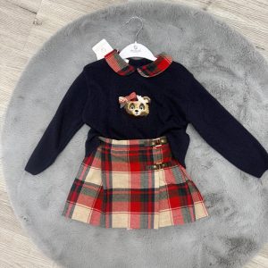 Coordinato tartan e pura lana natalizio Deolinda
