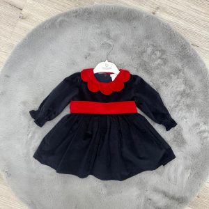 Abito velluto blu e rosso deolinda