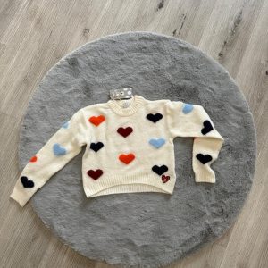 Maglioncino a cuori pura lana TucTuc