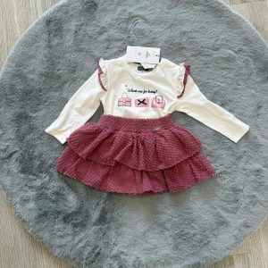 Coordinato in gonna rosa