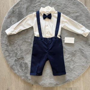 Coordinato in salopette sartoriale elegante bimbo