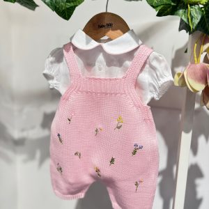 Pagliaccetto neonata in filo e lino La Sartoria Dei Piccoli