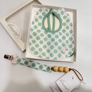 Bavette e portaciuccio neonata La Sartoria Dei Piccoli