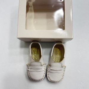 Mocassini in pelle battesimali neonato