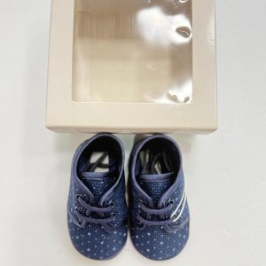 Scarpette blu battesimali neonato
