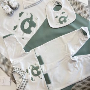 Set corredino uscita e nascita 5pz neonato La Sartoria Dei Piccoli