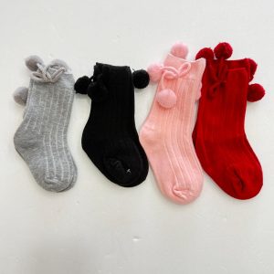 Calzini in cotone con ponpon