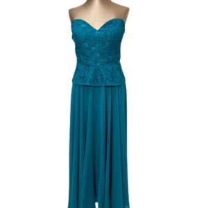 abito cerimonia lungo impero couture