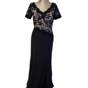 abito cerimonia mezza sirena impero nero