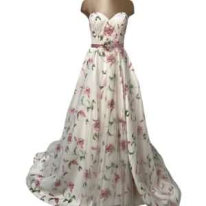 abito sposa impero couture floreale