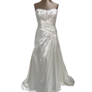 abito sposa raso lucido