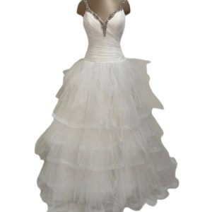 abito sposa romantico in tulle bianco