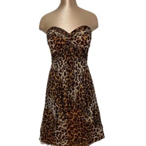 abito stampa leopardato stile imper0