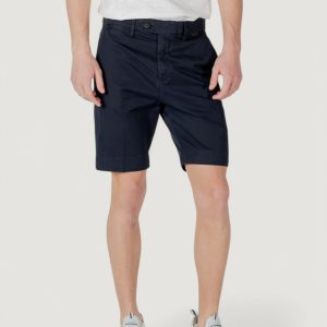 Bermuda Antony Morato mark slim fit with logoed rubber flag Blu marine