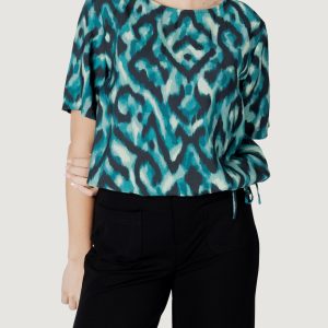 Blusa manica corta Street One roundneck blouse w gath Verde