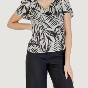 Blusa manica corta Vero Moda vmeasy joy v-neck ss wvn ga Bianco