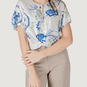 Camicia manica corta ICHI ihlucie sh Bianco