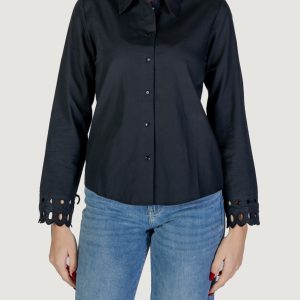 Camicia manica lunga Jacqueline de Yong jdymimi l/s cutout shirt wvn Nero