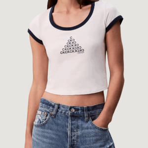 Canotta Calvin Klein Jeans ss pm c grphc scp nk Latte