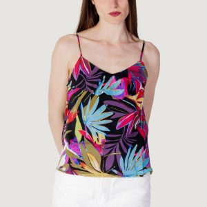 Canotta Only onlalma life vis frill singlet aop ptm Magenta