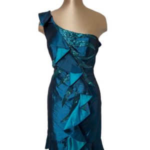 abito corto monospalla impero couture