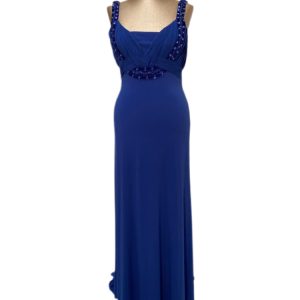 abito impero couture color blu elettrico