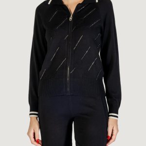 Cardigan Liu-Jo ecs maglia zippata m/l Nero – Bianco