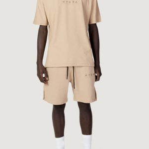 Completo corto tuta Hydra Clothing logo Beige