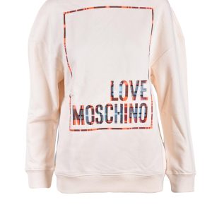 Felpa con cappuccio Love Moschino  Panna