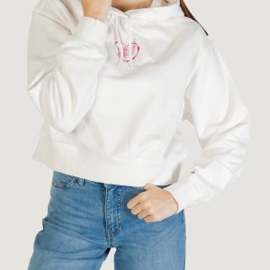 Felpa con cappuccio Tommy Hilfiger Jeans tjw rlx crp heart ho Panna