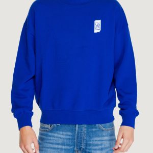 Felpa senza cappuccio Replay cotton fleece Blu