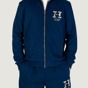 Felpa senza cappuccio Tommy Hilfiger diwali zip thru stan Blue scuro