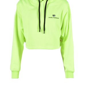 Felpa con cappuccio CHIARA FERRAGNI  VERDE FLUO