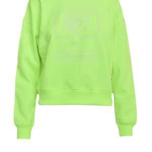 Felpa con cappuccio CHIARA FERRAGNI  VERDE FLUO