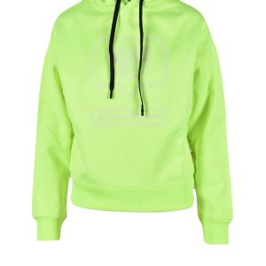 Felpa con cappuccio CHIARA FERRAGNI  VERDE FLUO