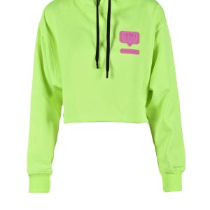 Felpa con cappuccio CHIARA FERRAGNI  VERDE FLUO