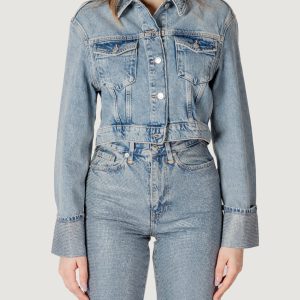 Giacchetto Only onlhollywood crystal jacket red dnm cro Denim chiaro