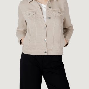 Giacchetto Street One qr denim-jacket Beige