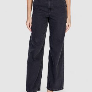 Jeans larghi Jacqueline de Yong jdysansa hw straight blk dnm Nero