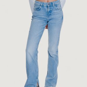 Jeans mom Guess paulette flare split Denim chiaro
