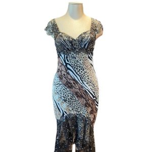 Tubino in seta con corpetto di pizzo