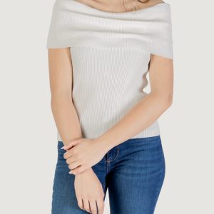 Maglia in filo manica corta Only onlelectra life ss off shoulder knt Bianco