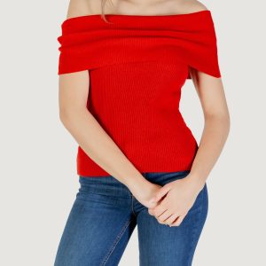 Maglia in filo manica corta Only onlelectra life ss off shoulder knt Rosso