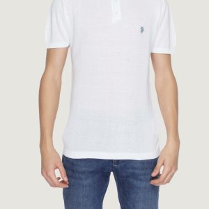 Maglia in filo manica corta U.S. Polo Assn. wail Bianco