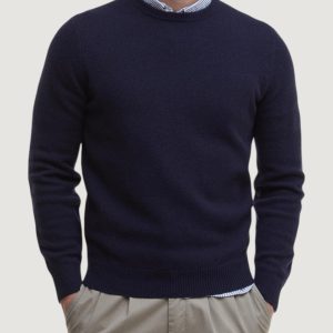 Maglia Barbour essential patch crew Blue scuro